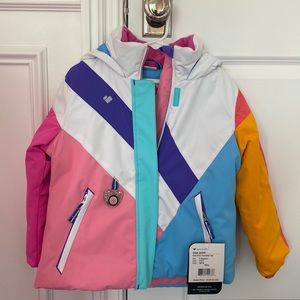 New with tags. Size 5 (grow cuff) Obermeyer girls ski jacket.